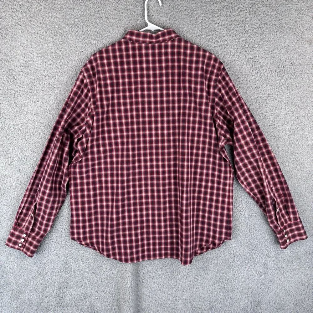 Vintage Polo Ralph Lauren‎ Classic Western Pearl Snap Shirt Red Plaid Men's XL